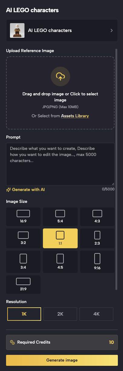 Upload Your Portrait Photo to Begin LEGO Transformation