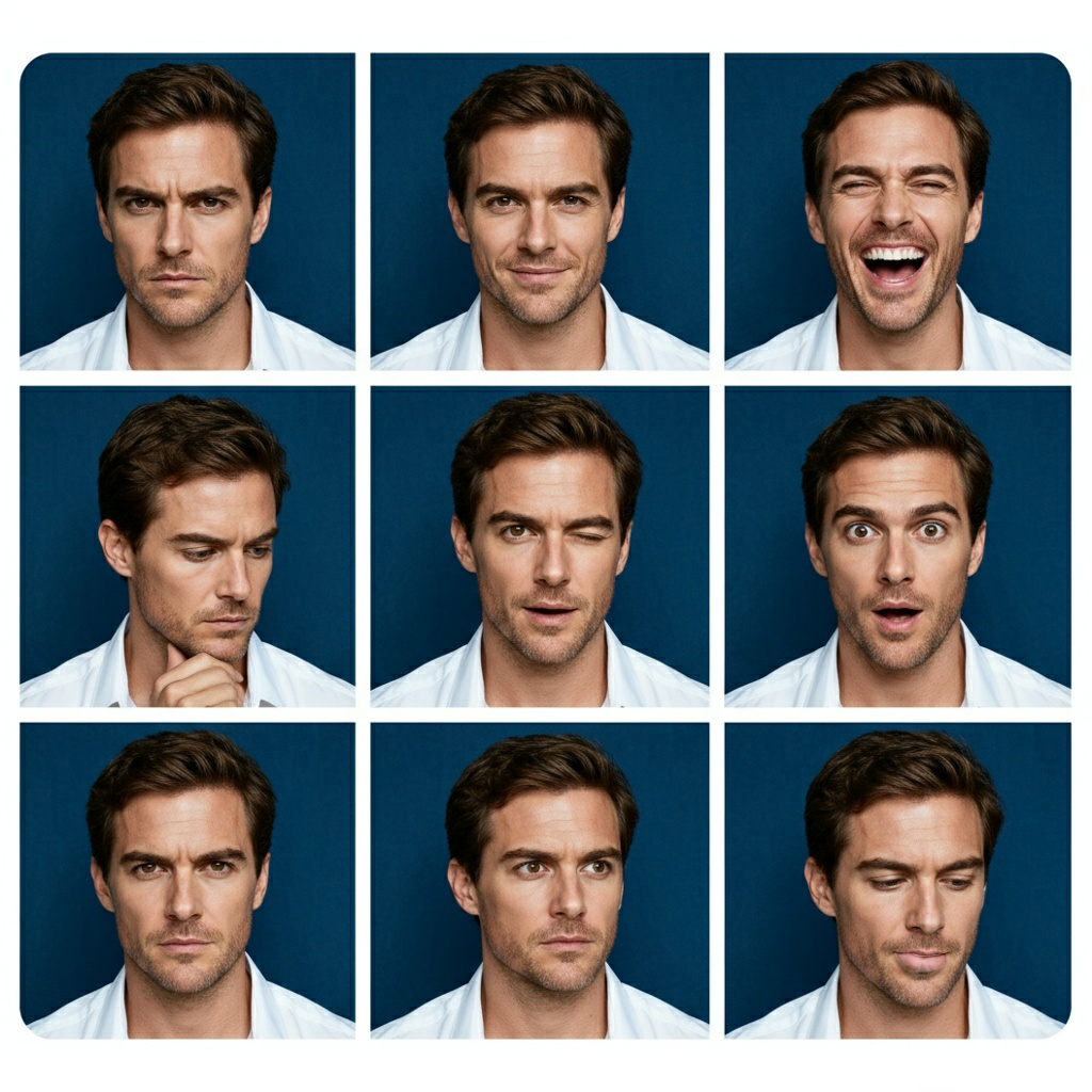 Multiple Portrait Styles & Expression Variations
