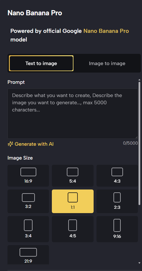 Step 1 — Enter Your Prompt