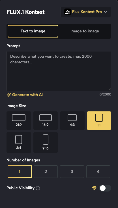 Select Your FLUX.1 Kontext Version and Upload Images