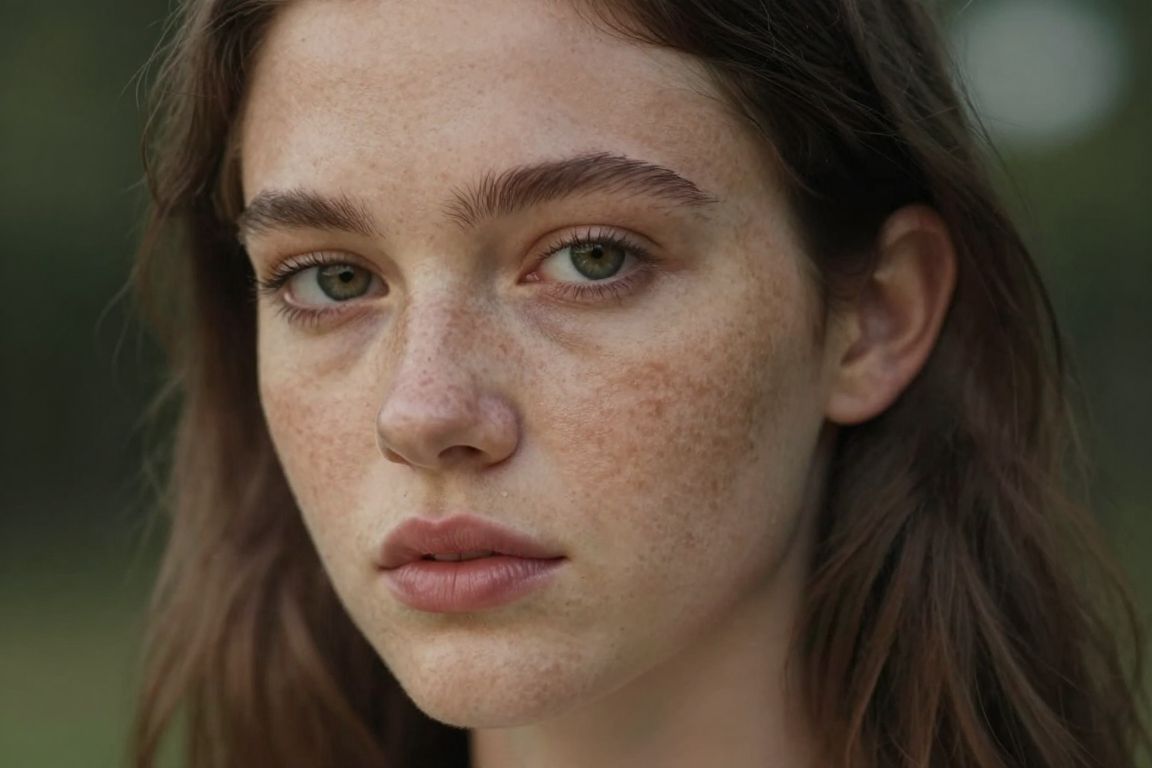 Hyper-realistic female portrait showing detailed skin texture generated by Z-Image Turbo on BananaImg